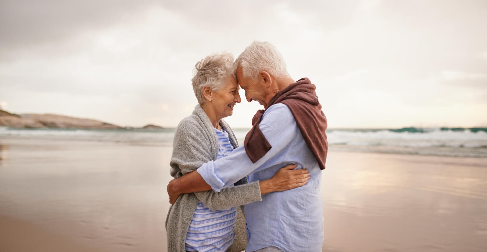 Shot of an affectionate senior couple on the beach